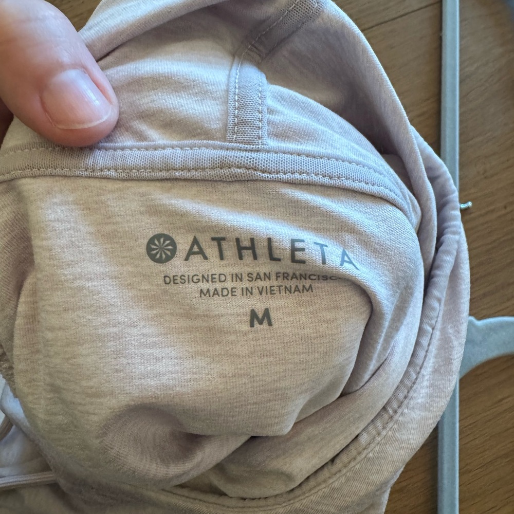 Athleta Lavender Drawstring Hooded Pullover - image 4